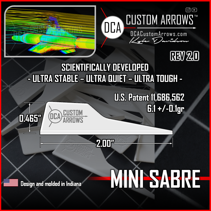DCA Custom Arrows Mini Sabre Vanes